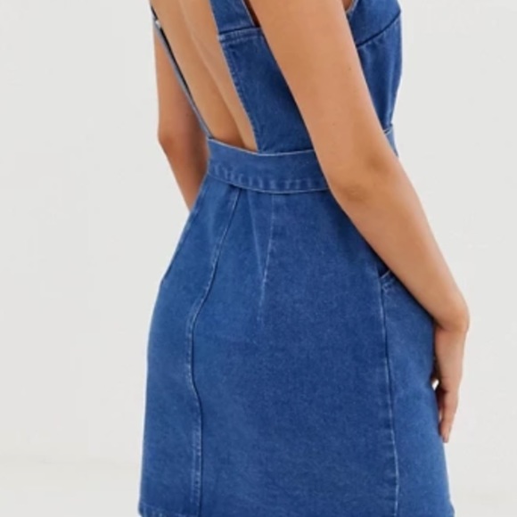 ASOS Denim Belted Dress size US 4 - Picture 3 of 6